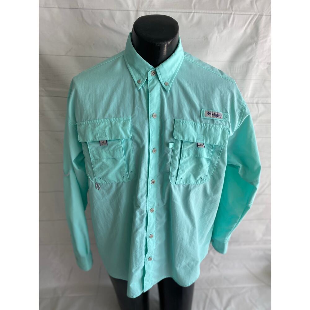 COLUMBIA PFG Long Sleeve Vented Fishing OMNI-SHADE Shirt Men’s Medium FM7048